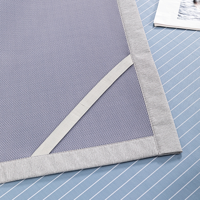 91家纺网 家纺一手货源 找家纺 小牛席业 2026新款无印风纯色凉感冰丝系列-床席款凉席藤席冰藤席冰丝席竹席乳胶席凉感豆豆席草席空调席 蓝色