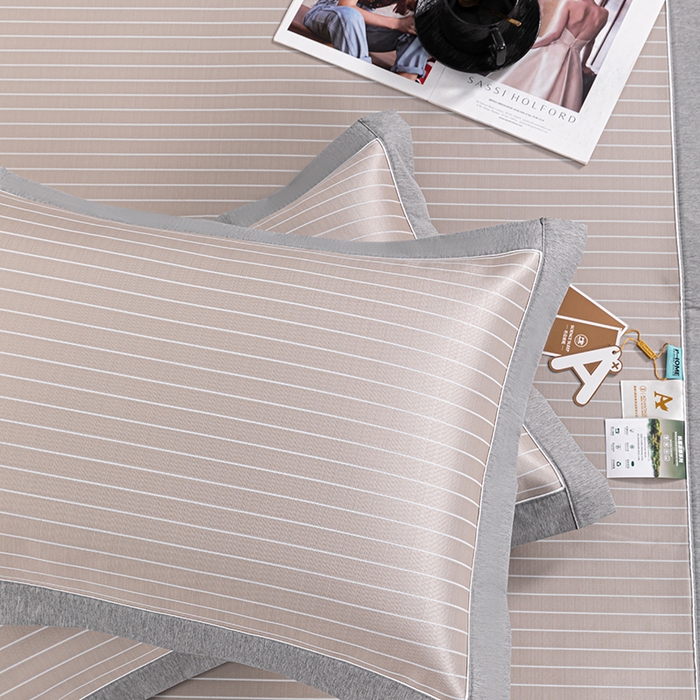 91家纺网 家纺一手货源 找家纺 小牛席业 2026新款无印风纯色凉感冰丝系列-床席款凉席藤席冰藤席冰丝席竹席乳胶席凉感豆豆席草席空调席 香槟