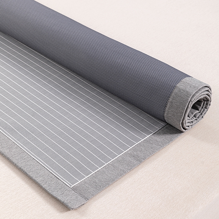 91家纺网 家纺一手货源 找家纺 小牛席业 2026新款无印风纯色凉感冰丝系列-床席款凉席藤席冰藤席冰丝席竹席乳胶席凉感豆豆席草席空调席 灰色