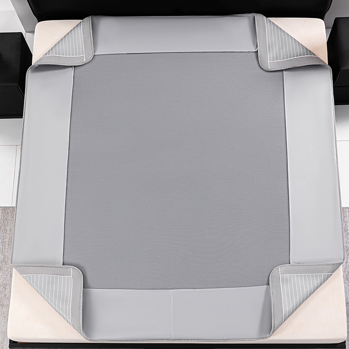 91家纺网 家纺一手货源 找家纺 小牛席业 2026新款无印风纯色凉感冰丝系列（床笠款）凉席藤席冰藤席冰丝席竹席乳胶席凉感豆豆席草席空调席 灰色