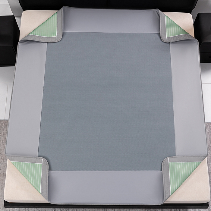 91家纺网 家纺一手货源 找家纺 小牛席业 2026新款无印风纯色凉感冰丝系列（床笠款）凉席藤席冰藤席冰丝席竹席乳胶席凉感豆豆席草席空调席 绿色