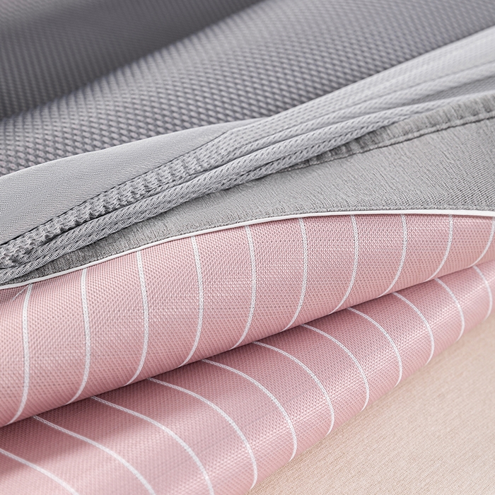 91家纺网 家纺一手货源 找家纺 小牛席业 2026新款无印风纯色凉感冰丝系列（床笠款）凉席藤席冰藤席冰丝席竹席乳胶席凉感豆豆席草席空调席 粉色