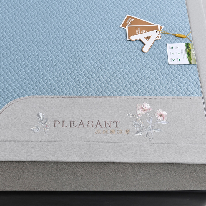 91家纺网 家纺一手货源 找家纺 小牛席业 2026款3D按摩-鲜花冷感豆豆席系列藤席冰藤席冰丝席可机洗凉感冰丝席豆豆席PE霸王藤席 蓝色