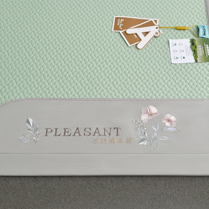 91家纺网 家纺一手货源 找家纺 小牛席业 2026款3D按摩-鲜花冷感豆豆席系列藤席冰藤席冰丝席可机洗凉感冰丝席豆豆席PE霸王藤席 绿色