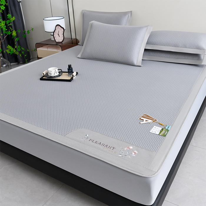 91家纺网 家纺一手货源 找家纺 （总）小牛席业 2026新款3D按摩-鲜花清凉豆豆席系列（床笠款）藤席冰藤席冰丝席可机洗凉感冰丝席豆豆席PE霸王藤席