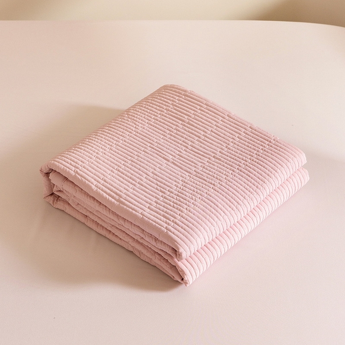 91家纺网 家纺一手货源 找家纺 立奥被业 2026新品冰丝棉夏被四件套竹节纱夏被四件套 组合