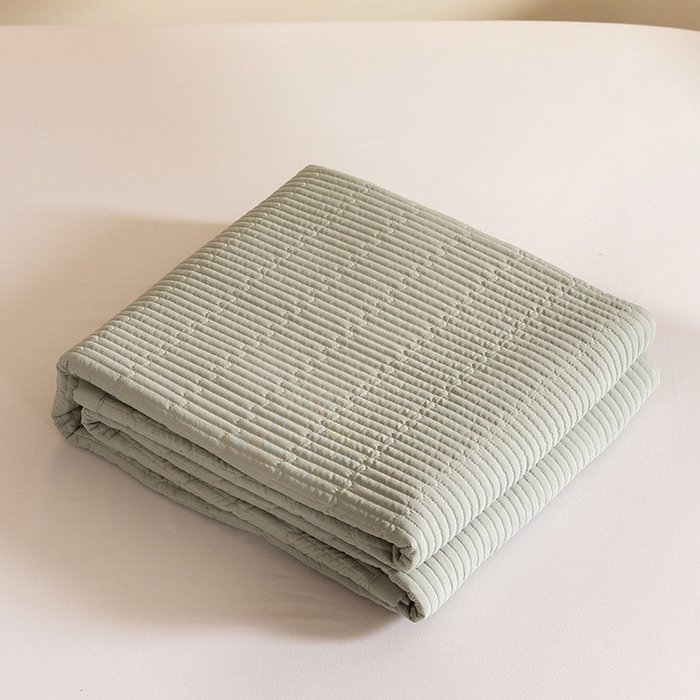 91家纺网 家纺一手货源 找家纺 立奥被业 2026新品冰丝棉夏被四件套竹节纱夏被四件套 组合