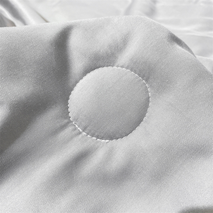 91家纺网 家纺一手货源 找家纺 优贝家纺 2026新款100%莱赛尔纯色天丝面料夏被四件套终版 绅士灰