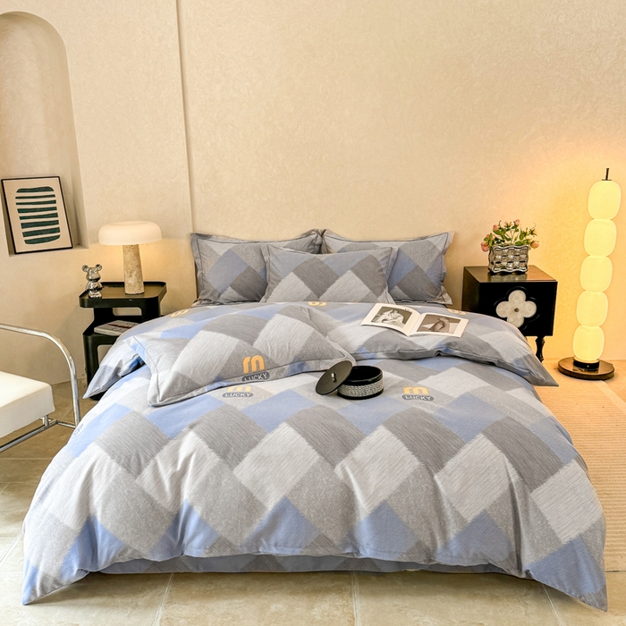 91家纺网 家纺一手货源 找家纺 凌鼎 2026新款喷气加厚磨毛四件套系列1 灵感兰