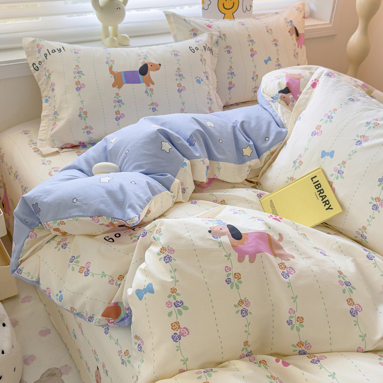 91家纺网 家纺一手货源 找家纺 （总）沐珩家纺 2026新款12868纯棉全棉印花卡通系列四件套