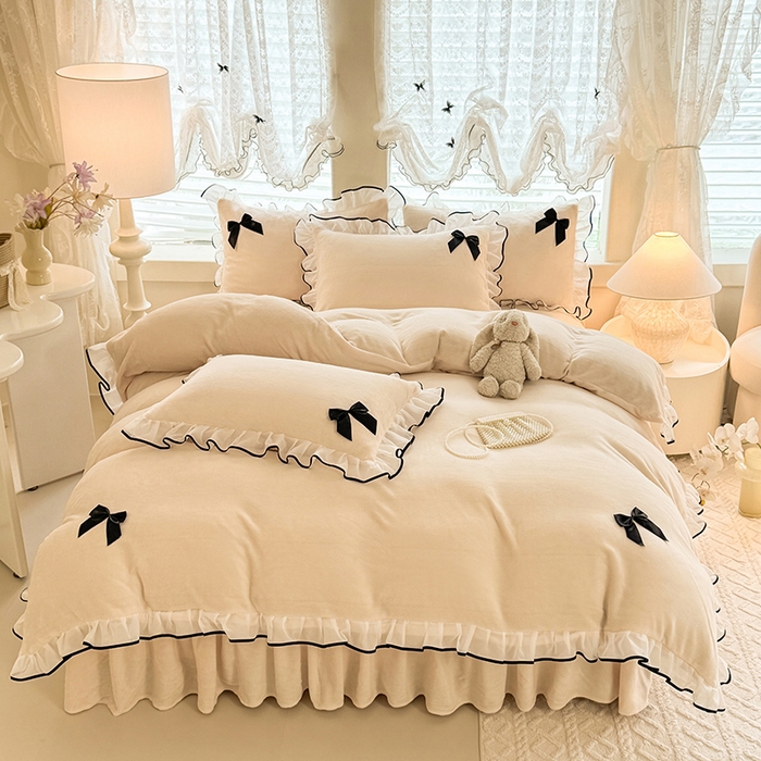 91家纺网 家纺一手货源 找家纺 （总）沐珩家纺 2026新款高克重加厚保暖牛奶绒四件套-潘多拉系列