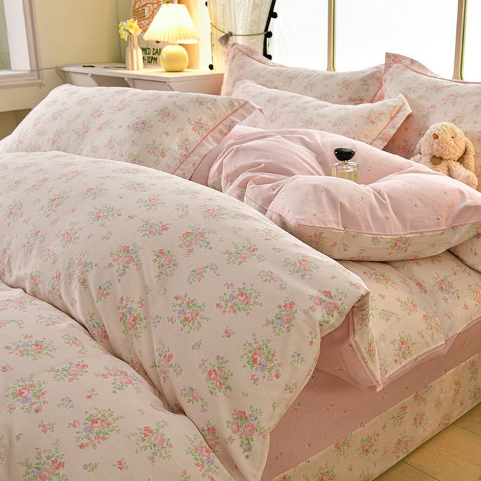 91家纺网 家纺一手货源 找家纺 （总）绘萱家居 2026直播爆款一字绣吊边款纯棉100%全棉四件套印花百分百（喷气高品质）