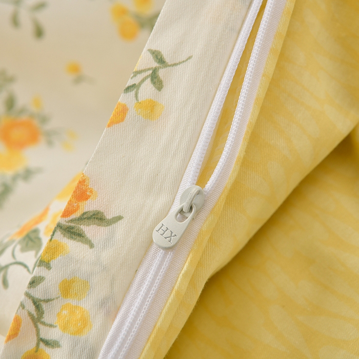 91家纺网 家纺一手货源 找家纺 绘萱家居 2026直播爆款一字绣吊边款纯棉100%全棉四件套印花百分百（喷气高品质） 春日序曲