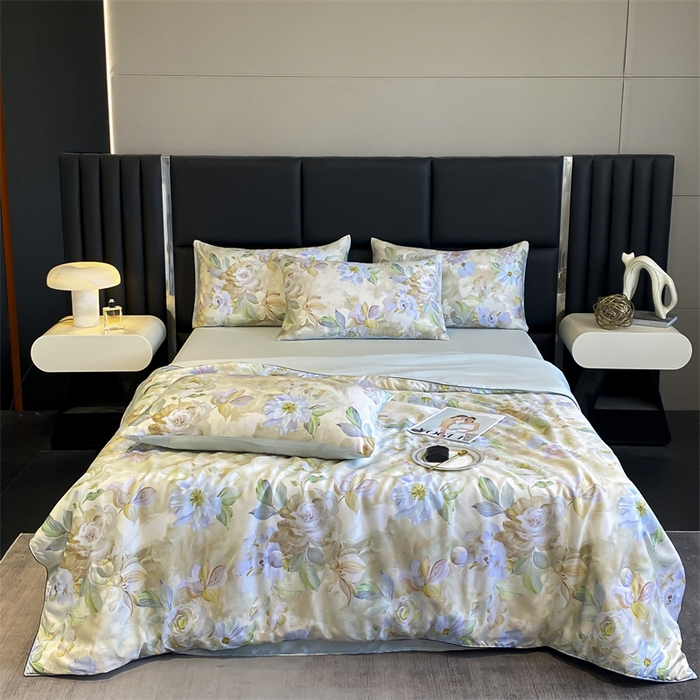 91家纺网 家纺一手货源 找家纺 （总）优贝家纺 2026新款100%莱赛尔天丝面料数码印花天丝夏被四件套