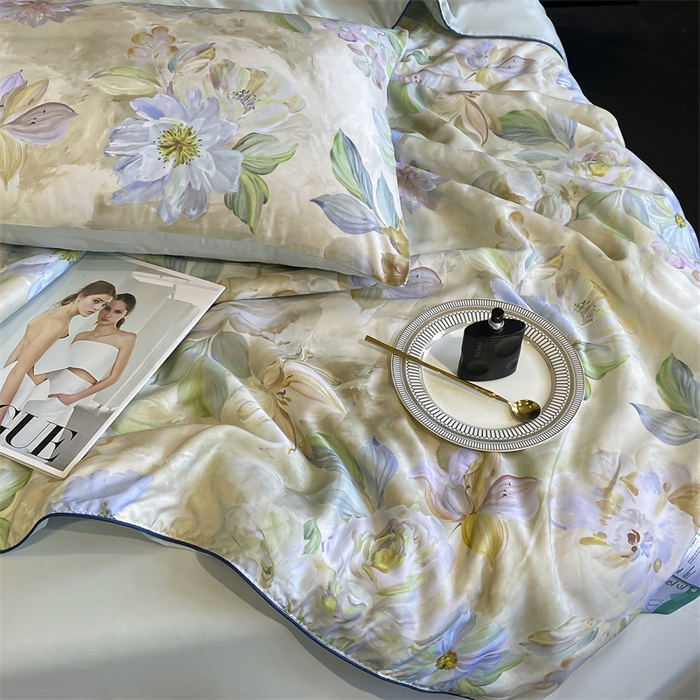 91家纺网 家纺一手货源 找家纺 （总）优贝家纺 2026新款100%莱赛尔天丝面料数码印花天丝夏被四件套