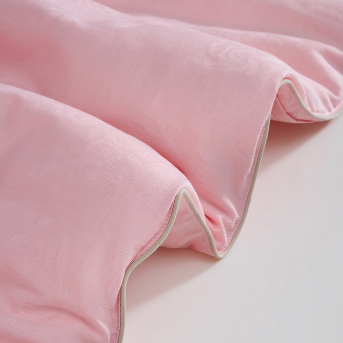 91家纺网 家纺一手货源 找家纺 茧月家纺 2026新款全棉蚕丝被100%柞蚕丝 纯手工蚕丝夏被 国标合格品支持检测 牡丹花-粉玉