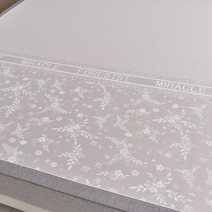 91家纺网 家纺一手货源 找家纺 小牛席业 2026新款半定位小提花凉感冰丝席系列凉席藤席冰藤双面席冰丝席竹席凉席空调席草席三件套 香槟