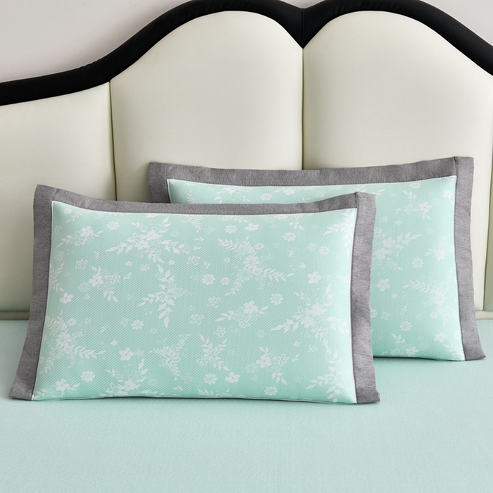 91家纺网 家纺一手货源 找家纺 小牛席业 2026新款半定位小提花凉感冰丝席系列凉席藤席冰藤双面席冰丝席竹席凉席空调席草席三件套 绿色