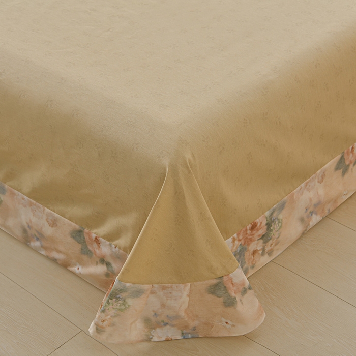 91家纺网 家纺一手货源 找家纺 绘萱家居 2026直播爆款一字绣吊边款纯棉100%全棉四件套印花百分百（喷气高品质） 锦绣缘