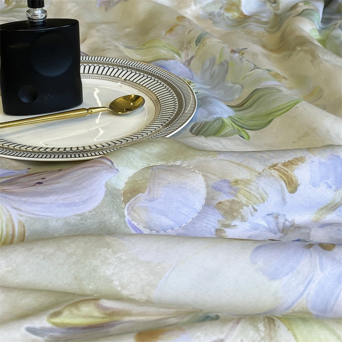 91家纺网 家纺一手货源 找家纺 优贝家纺 2026新款100%莱赛尔天丝面料数码印花天丝夏被四件套 倾城