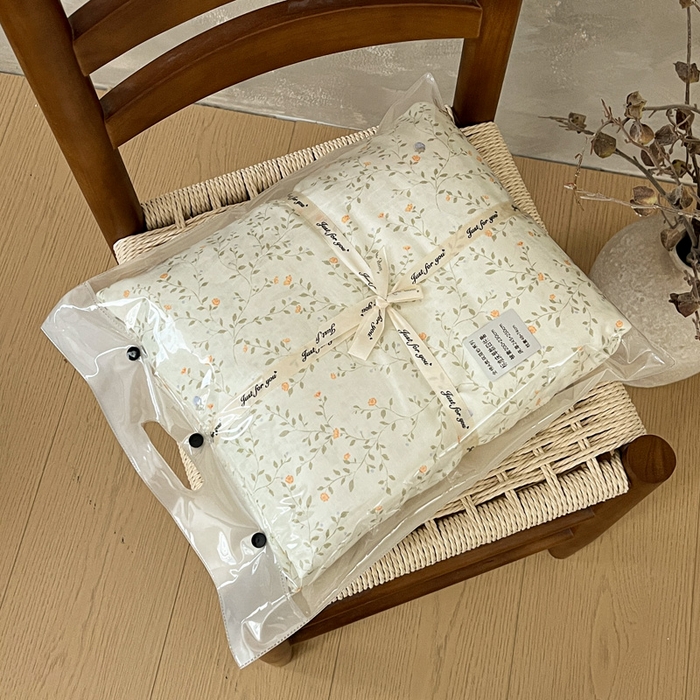 91家纺网 家纺一手货源 找家纺 亿梵家居 2025新款A类母婴级有氧全棉纯棉双层纱纯棉印花四件套-叠拍图风晚