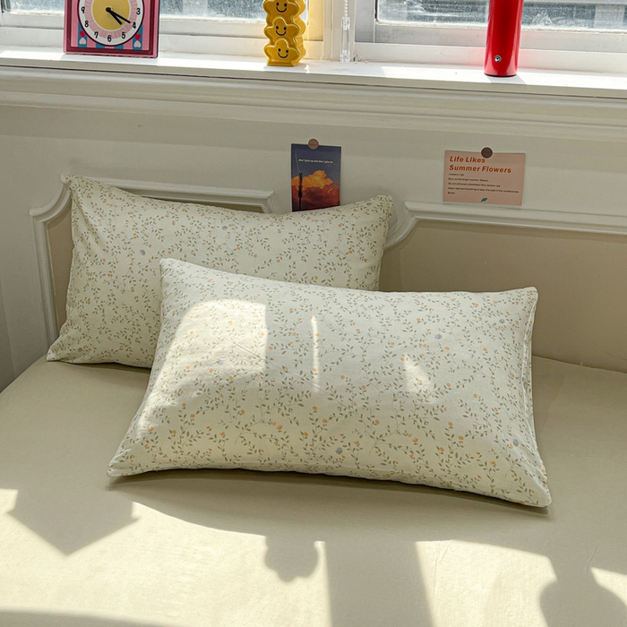 91家纺网 家纺一手货源 找家纺 亿梵家居 2025新款A类母婴级有氧全棉纯棉双层纱纯棉印花四件套-叠拍图风晚