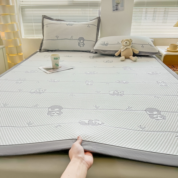 91家纺网 家纺一手货源 找家纺 （总）凯罗 2026新款可水洗凉豆豆夏季席子凉席三件套