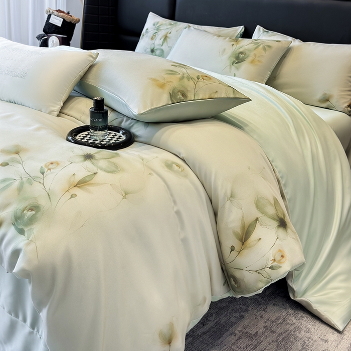 91家纺网 家纺一手货源 找家纺 （总）绒棉世家 2026新款100%莱赛尔天丝面料数码印花四件套