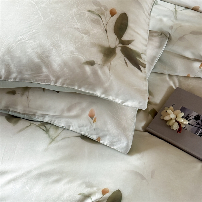 91家纺网 家纺一手货源 找家纺 绒棉世家 2026新款100%莱赛尔天丝面料数码印花四件套 漫月星花