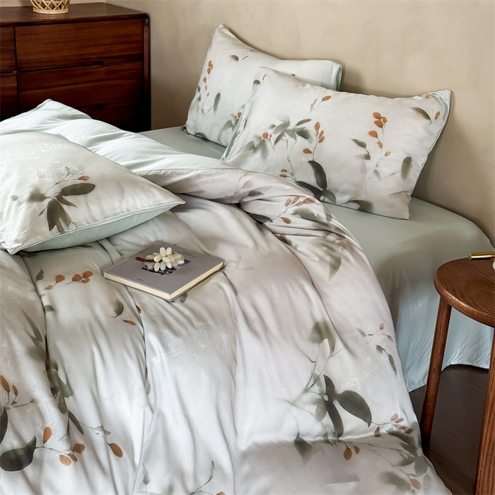 91家纺网 家纺一手货源 找家纺 绒棉世家 2026新款100%莱赛尔天丝面料数码印花四件套 漫月星花