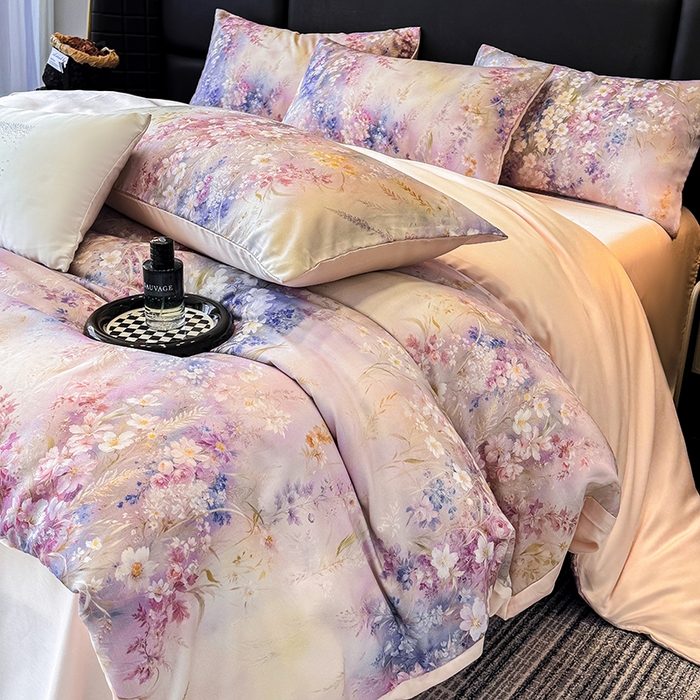 91家纺网 家纺一手货源 找家纺 （总）绒棉世家 2026新款100%莱赛尔天丝面料数码印花四件套