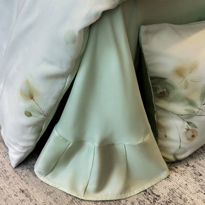 91家纺网 家纺一手货源 找家纺 绒棉世家 2026新款100%莱赛尔天丝面料数码印花四件套 金枝玉叶