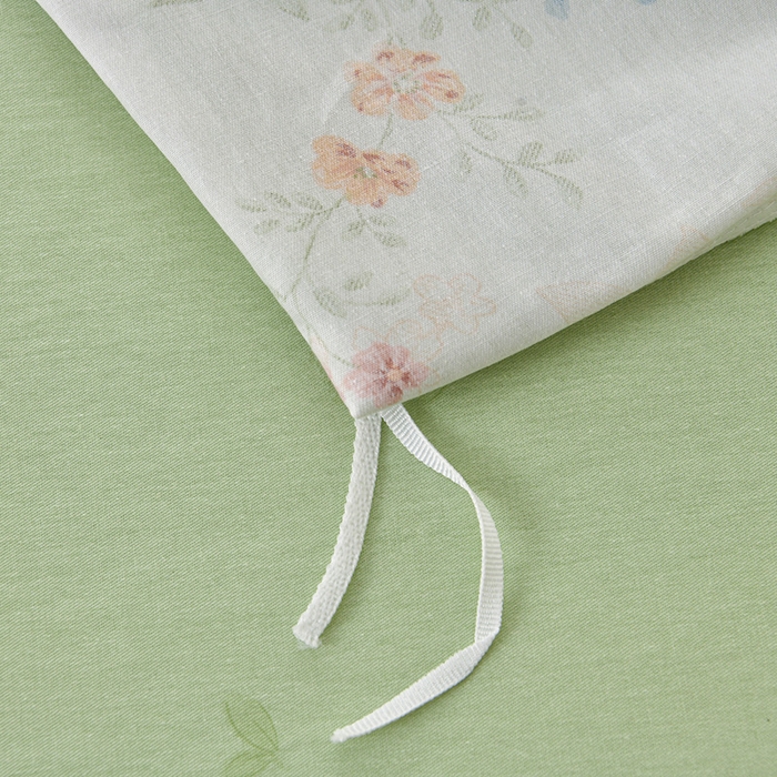 91家纺网 家纺一手货源 找家纺 绘萱家居 2026直播爆款一字绣吊边款纯棉100%全棉四件套印花百分百（喷气高品质） 旷野风眠