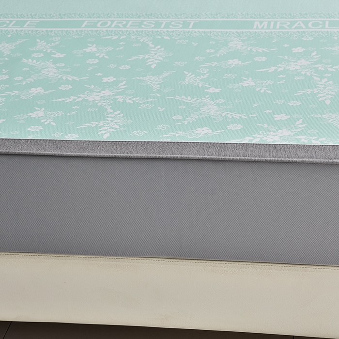 91家纺网 家纺一手货源 找家纺 小牛席业 2026新款半定位小提花小提花凉感冰丝席系列（床笠款）凉席藤席冰藤双面席冰丝席竹席凉席空调席草席三件 绿色