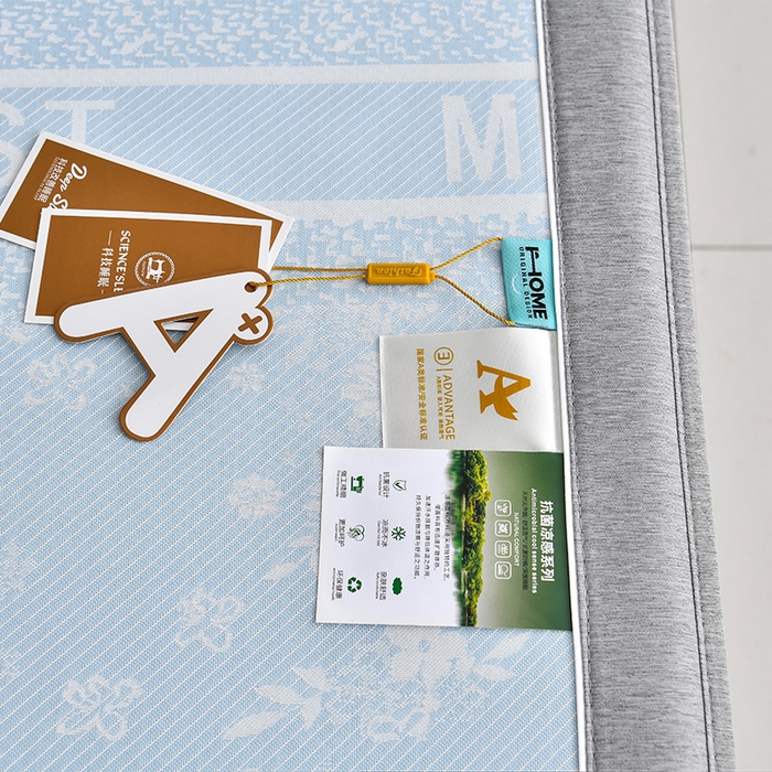 91家纺网 家纺一手货源 找家纺 小牛席业 2026新款半定位小提花小提花凉感冰丝席系列（床笠款）凉席藤席冰藤双面席冰丝席竹席凉席空调席草席三件 蓝色