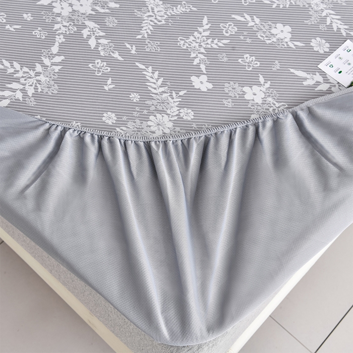 91家纺网 家纺一手货源 找家纺 小牛席业 2026新款半定位小提花小提花凉感冰丝席系列（床笠款）凉席藤席冰藤双面席冰丝席竹席凉席空调席草席三件 灰色