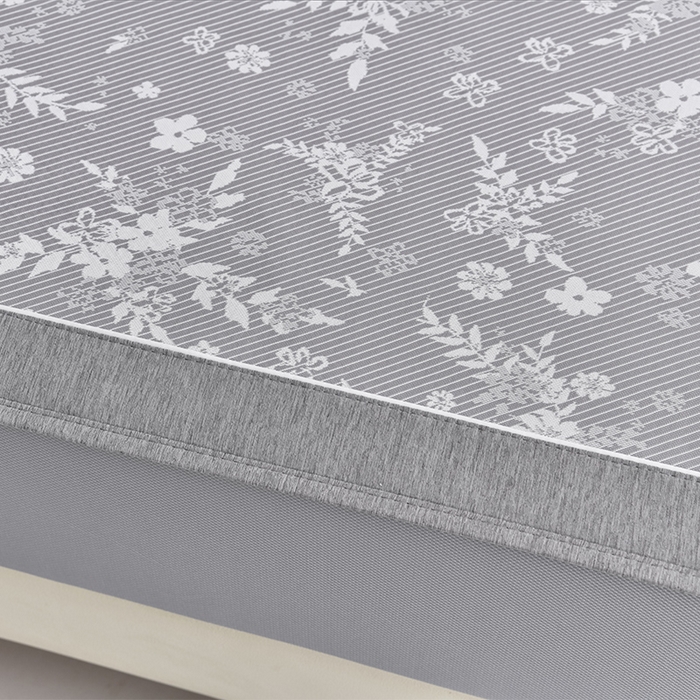 91家纺网 家纺一手货源 找家纺 小牛席业 2026新款半定位小提花小提花凉感冰丝席系列（床笠款）凉席藤席冰藤双面席冰丝席竹席凉席空调席草席三件 灰色