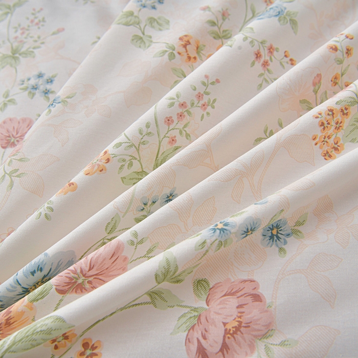 91家纺网 家纺一手货源 找家纺 绘萱家居 2026直播爆款一字绣吊边款纯棉100%全棉四件套印花百分百（喷气高品质） 旷野风眠