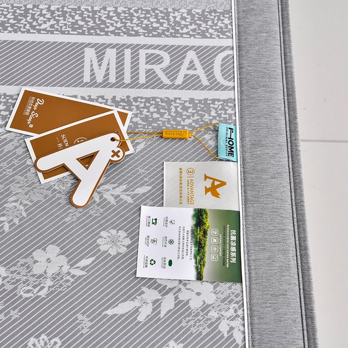 91家纺网 家纺一手货源 找家纺 小牛席业 2026新款半定位小提花小提花凉感冰丝席系列（床笠款）凉席藤席冰藤双面席冰丝席竹席凉席空调席草席三件 灰色