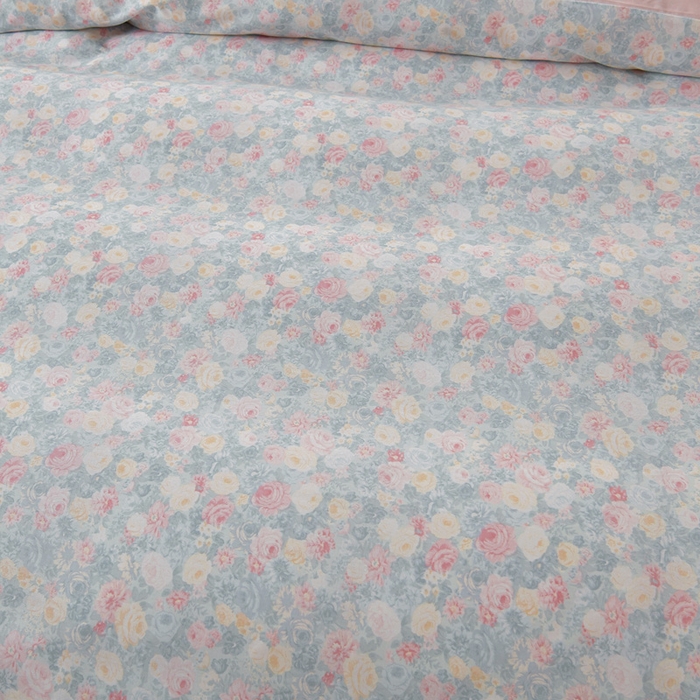 91家纺网 家纺一手货源 找家纺 绘萱家居 2026直播爆款一字绣吊边款纯棉100%全棉四件套印花百分百（喷气高品质） 岚花绪