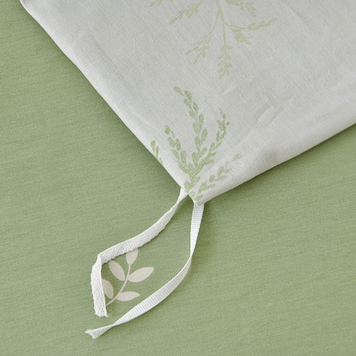 91家纺网 家纺一手货源 找家纺 绘萱家居 2026直播爆款一字绣吊边款纯棉100%全棉四件套印花百分百（喷气高品质） 青禾仙草