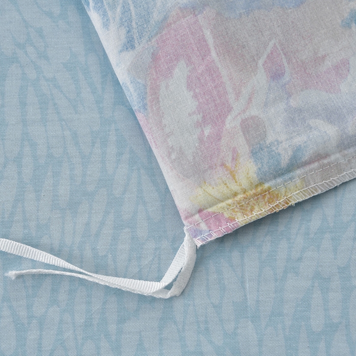 91家纺网 家纺一手货源 找家纺 绘萱家居 2026直播爆款一字绣吊边款纯棉100%全棉四件套印花百分百（喷气高品质） 水彩花境