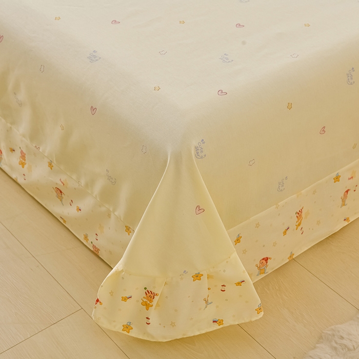 91家纺网 家纺一手货源 找家纺 绘萱家居 2026直播爆款一字绣吊边款纯棉100%全棉四件套印花百分百（喷气高品质） 小町的家