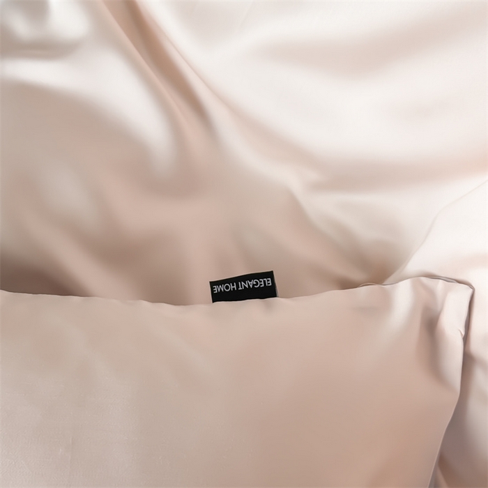 91家纺网 家纺一手货源 找家纺 绒棉世家 2026新款天丝面料纯色100%莱赛尔天丝面料四件套 粉玉+浅灰