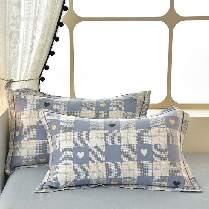 91家纺网 家纺一手货源 找家纺 绘萱家居 2026直播爆款一字绣吊边款纯棉100%全棉四件套印花百分百（喷气高品质） 心晴格语