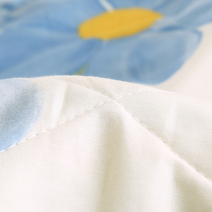 91家纺网 家纺一手货源 找家纺 米萝家居 2026新款里外全棉夏被纯棉棉棉花夏凉被空调被 被子被芯 蓝色花海
