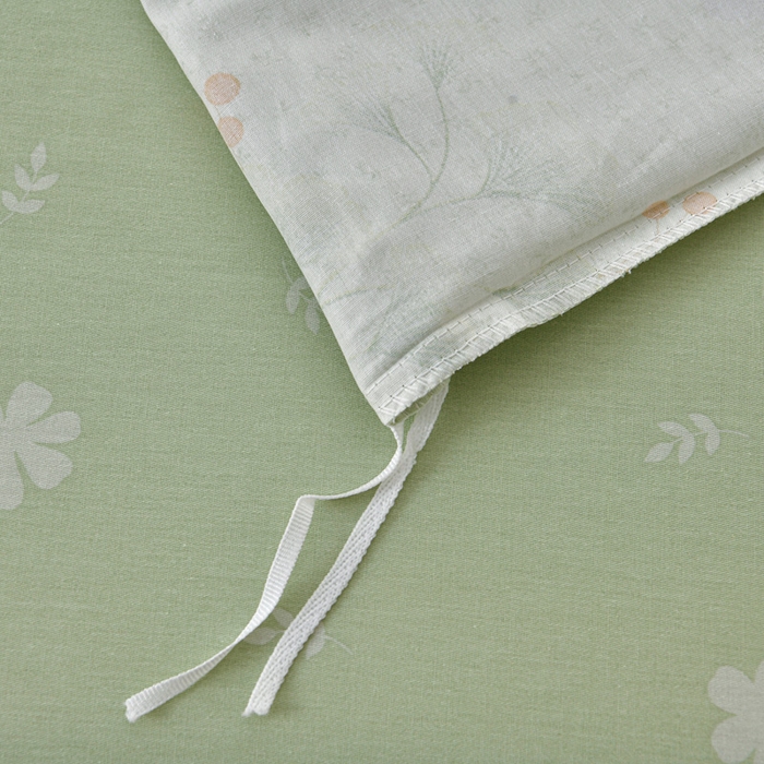 91家纺网 家纺一手货源 找家纺 绘萱家居 2026直播爆款一字绣吊边款纯棉100%全棉四件套印花百分百（喷气高品质） 银杏疏影