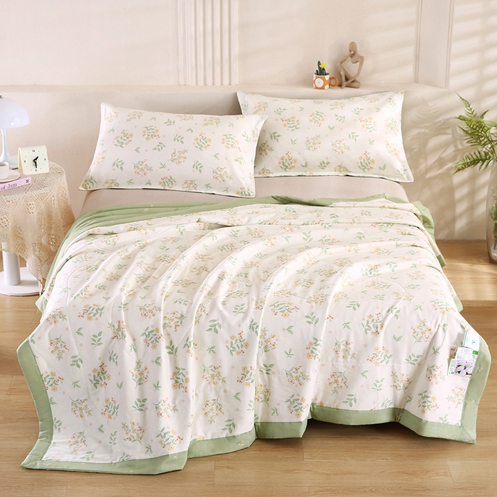 91家纺网 家纺一手货源 找家纺 米萝家居 2026新款里外全棉夏被纯棉棉棉花夏凉被空调被 被子被芯 花样年华