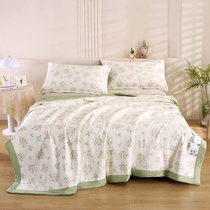 91家纺网 家纺一手货源 找家纺 米萝家居 2026新款里外全棉夏被纯棉棉棉花夏凉被空调被 被子被芯 花样年华