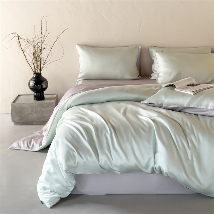 91家纺网 家纺一手货源 找家纺 （总）优贝家纺 2026新款天丝面料纯色100%莱赛尔天丝面料四件套